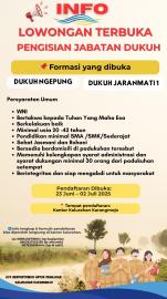 PENGUMUMAN PENGISIAN PAMONG KALURAHAN KARANGMOJO